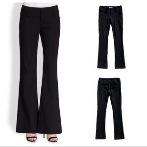 ALICE + OLIVIA x SCOOP Black Boot Cut Dress Pants